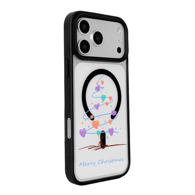เคสโทรศัพท์ขอบดำทาสีแม่เหล็กแรงสูงซีรีส์คริสต์มาส สำหรับ iPhone 17 Pro Max, iPhone 17 Pro, iPhone 17