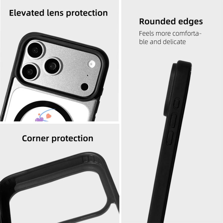 เคสโทรศัพท์ขอบดำทาสีแม่เหล็กแรงสูงซีรีส์คริสต์มาส สำหรับ iPhone 17 Pro Max, iPhone 17 Pro, iPhone 17