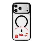 เคสโทรศัพท์ขอบดำทาสีแม่เหล็กแรงสูงซีรีส์คริสต์มาส สำหรับ iPhone 17 Pro Max, iPhone 17 Pro, iPhone 17