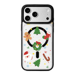 เคสโทรศัพท์ขอบดำทาสีแม่เหล็กแรงสูงซีรีส์คริสต์มาส สำหรับ iPhone 17 Pro Max, iPhone 17 Pro, iPhone 17