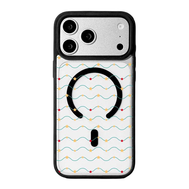 เคสโทรศัพท์ขอบดำทาสีแม่เหล็กแรงสูงซีรีส์คริสต์มาส สำหรับ iPhone 17 Pro Max, iPhone 17 Pro, iPhone 17