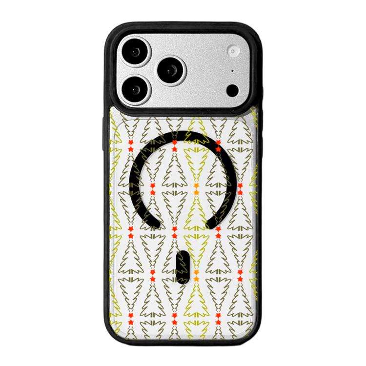 เคสโทรศัพท์ขอบดำทาสีแม่เหล็กแรงสูงซีรีส์คริสต์มาส สำหรับ iPhone 17 Pro Max, iPhone 17 Pro, iPhone 17