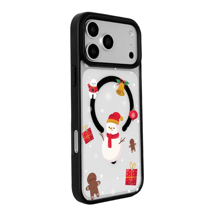 เคสโทรศัพท์ขอบดำทาสีแม่เหล็กแรงสูงซีรีส์คริสต์มาส สำหรับ iPhone 17 Pro Max, iPhone 17 Pro, iPhone 17