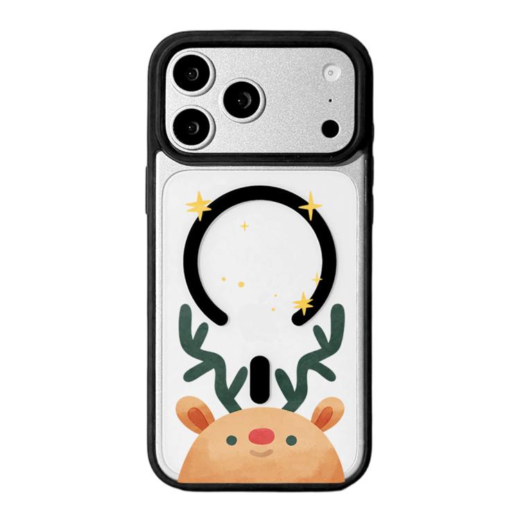 เคสโทรศัพท์ขอบดำทาสีแม่เหล็กแรงสูงซีรีส์คริสต์มาส สำหรับ iPhone 17 Pro Max, iPhone 17 Pro, iPhone 17