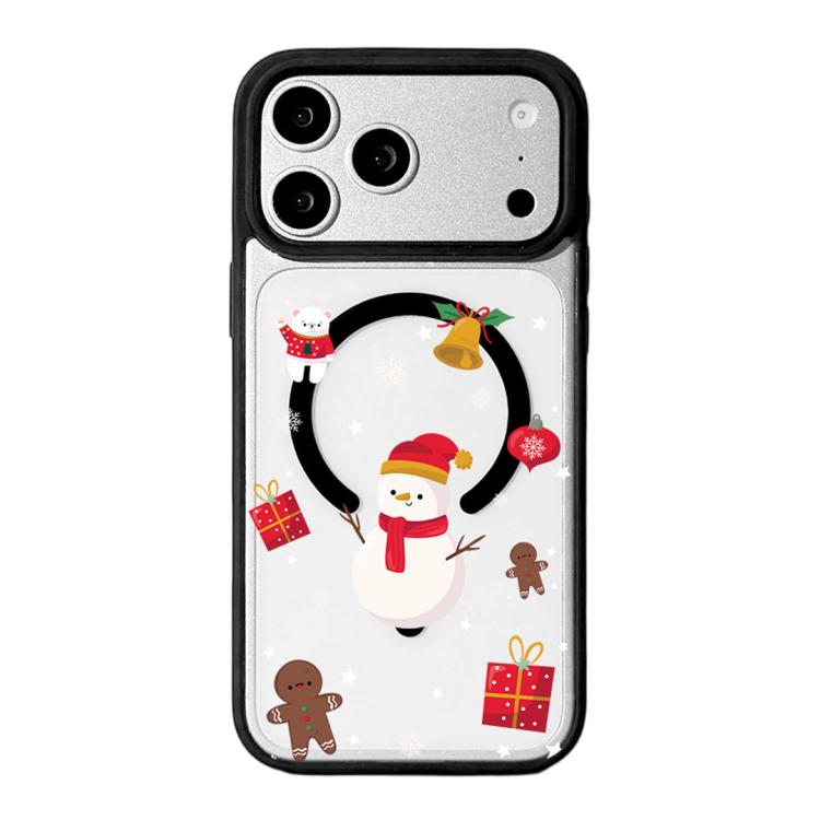 เคสโทรศัพท์ขอบดำทาสีแม่เหล็กแรงสูงซีรีส์คริสต์มาส สำหรับ iPhone 17 Pro Max, iPhone 17 Pro, iPhone 17