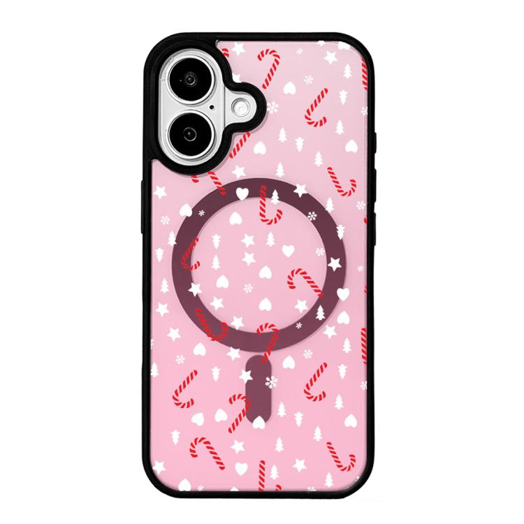 เคสโทรศัพท์ขอบดำทาสีแม่เหล็กแรงสูงซีรีส์คริสต์มาส สำหรับ iPhone 17 Pro Max, iPhone 17 Pro, iPhone 17