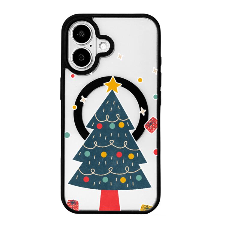 เคสโทรศัพท์ขอบดำทาสีแม่เหล็กแรงสูงซีรีส์คริสต์มาส สำหรับ iPhone 17 Pro Max, iPhone 17 Pro, iPhone 17