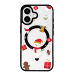 เคสโทรศัพท์ขอบดำทาสีแม่เหล็กแรงสูงซีรีส์คริสต์มาส สำหรับ iPhone 17 Pro Max, iPhone 17 Pro, iPhone 17