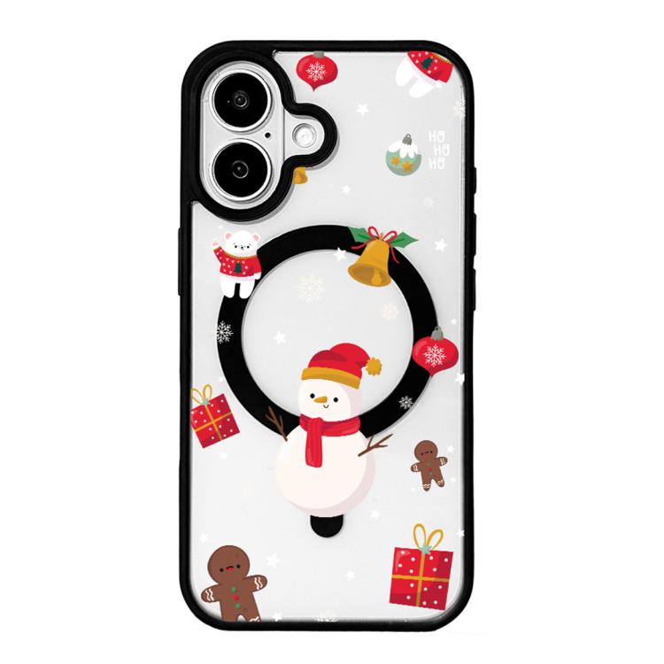 เคสโทรศัพท์ขอบดำทาสีแม่เหล็กแรงสูงซีรีส์คริสต์มาส สำหรับ iPhone 17 Pro Max, iPhone 17 Pro, iPhone 17