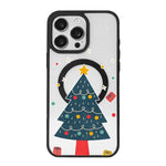Christmas Series Strong Magnetic Painted Black Edge Phone Case, For iPhone 16 Pro Max, For iPhone 16 Pro, For iPhone 16
