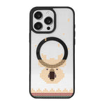 Christmas Series Strong Magnetic Painted Black Edge Phone Case, For iPhone 16 Pro Max, For iPhone 16 Pro, For iPhone 16