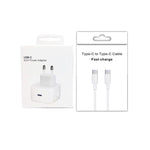 ที่ชาร์จ A3365 PD40W USB-C / Type-C พร้อมสายข้อมูล Type-C ถึง Type-C, ปลั๊ก EU, ปลั๊ก EU + สาย Type-C 1 ม., ปลั๊ก EU + สาย Type-C 2 ม.
