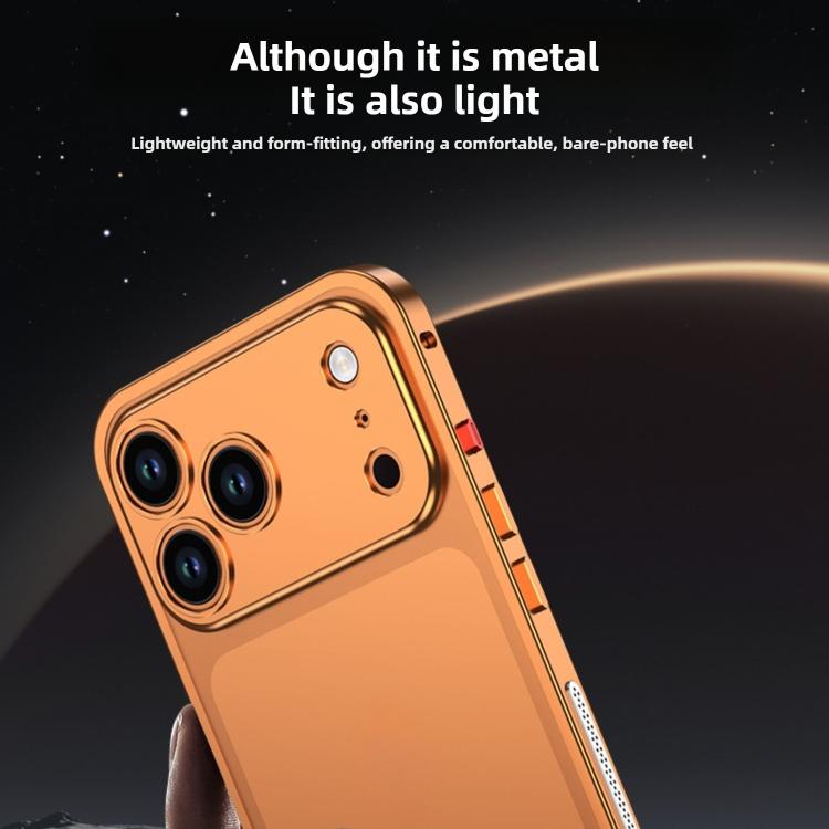 เคสโทรศัพท์กันกระแทกกรอบโลหะผสมบางพิเศษพร้อมกรอบเลนส์ สำหรับ iPhone 17 Pro Max, สำหรับ iPhone 17 Pro