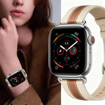 สายรัดนาฬิกาหนังแท้สีบล็อกสำหรับ Apple Watch 46mm / 49mm / 45mm / 44mm, สำหรับ Apple Watch 42mm / 41mm / 40mm / 38mm