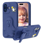 เคสโทรศัพท์กันกระแทก EVA ลายเพนกวินพร้อมที่วาง สำหรับ iPhone 17 Pro Max, สำหรับ iPhone 17 Pro, สำหรับ iPhone 17, สำหรับ iPhone Air, สำหรับ iPhone 16 Pro Max, สำหรับ iPhone 16 Pro, สำหรับ iPhone 16, สำหรับ iPhone 15 Pro Max