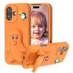 เคสโทรศัพท์กันกระแทก EVA ลายเพนกวินพร้อมที่วาง สำหรับ iPhone 17 Pro Max, สำหรับ iPhone 17 Pro, สำหรับ iPhone 17, สำหรับ iPhone Air, สำหรับ iPhone 16 Pro Max, สำหรับ iPhone 16 Pro, สำหรับ iPhone 16, สำหรับ iPhone 15 Pro Max
