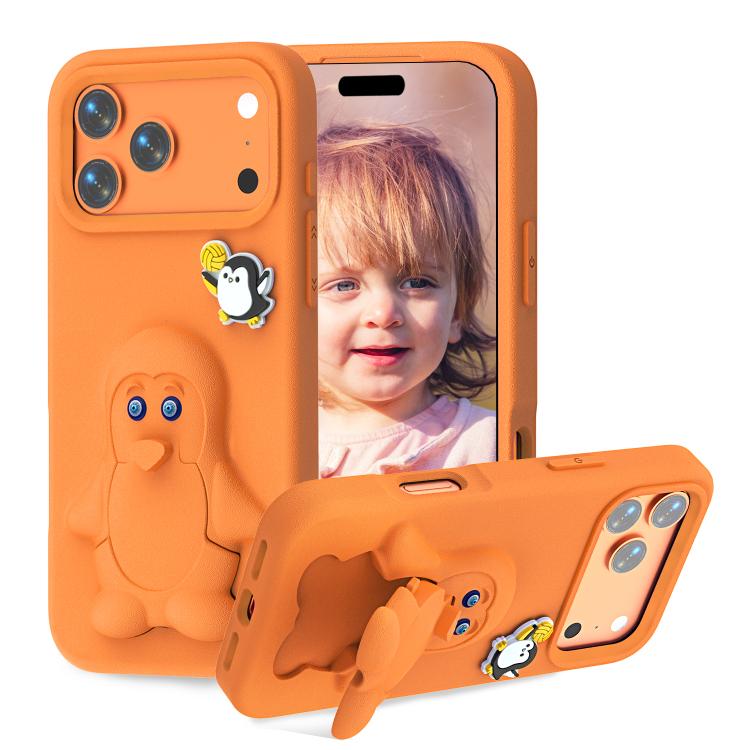 เคสโทรศัพท์กันกระแทก EVA ลายเพนกวินพร้อมที่วาง สำหรับ iPhone 17 Pro Max, สำหรับ iPhone 17 Pro, สำหรับ iPhone 17, สำหรับ iPhone Air, สำหรับ iPhone 16 Pro Max, สำหรับ iPhone 16 Pro, สำหรับ iPhone 16, สำหรับ iPhone 15 Pro Max