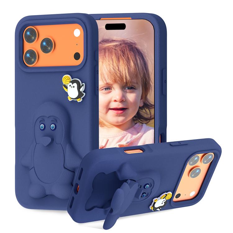 เคสโทรศัพท์กันกระแทก EVA ลายเพนกวินพร้อมที่วาง สำหรับ iPhone 17 Pro Max, สำหรับ iPhone 17 Pro, สำหรับ iPhone 17, สำหรับ iPhone Air, สำหรับ iPhone 16 Pro Max, สำหรับ iPhone 16 Pro, สำหรับ iPhone 16, สำหรับ iPhone 15 Pro Max