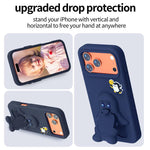 เคสโทรศัพท์กันกระแทก EVA ลายเพนกวินพร้อมที่วาง สำหรับ iPhone 17 Pro Max, สำหรับ iPhone 17 Pro, สำหรับ iPhone 17, สำหรับ iPhone Air, สำหรับ iPhone 16 Pro Max, สำหรับ iPhone 16 Pro, สำหรับ iPhone 16, สำหรับ iPhone 15 Pro Max