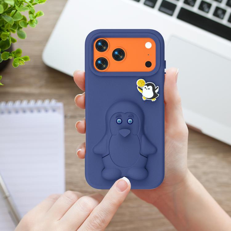 เคสโทรศัพท์กันกระแทก EVA ลายเพนกวินพร้อมที่วาง สำหรับ iPhone 17 Pro Max, สำหรับ iPhone 17 Pro, สำหรับ iPhone 17, สำหรับ iPhone Air, สำหรับ iPhone 16 Pro Max, สำหรับ iPhone 16 Pro, สำหรับ iPhone 16, สำหรับ iPhone 15 Pro Max