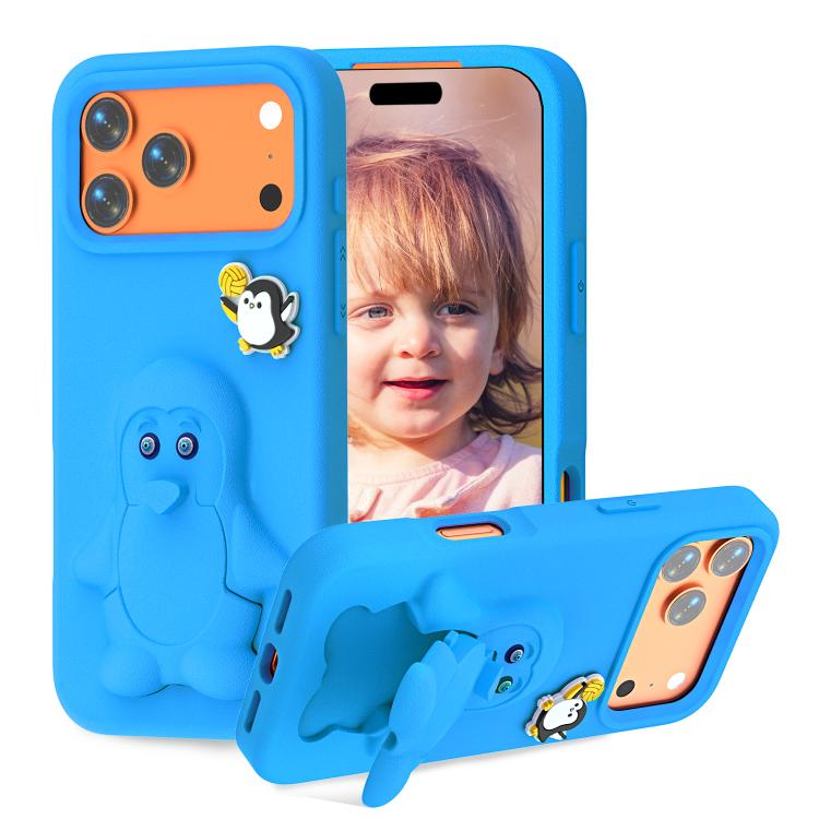เคสโทรศัพท์กันกระแทก EVA ลายเพนกวินพร้อมที่วาง สำหรับ iPhone 17 Pro Max, สำหรับ iPhone 17 Pro, สำหรับ iPhone 17, สำหรับ iPhone Air, สำหรับ iPhone 16 Pro Max, สำหรับ iPhone 16 Pro, สำหรับ iPhone 16, สำหรับ iPhone 15 Pro Max
