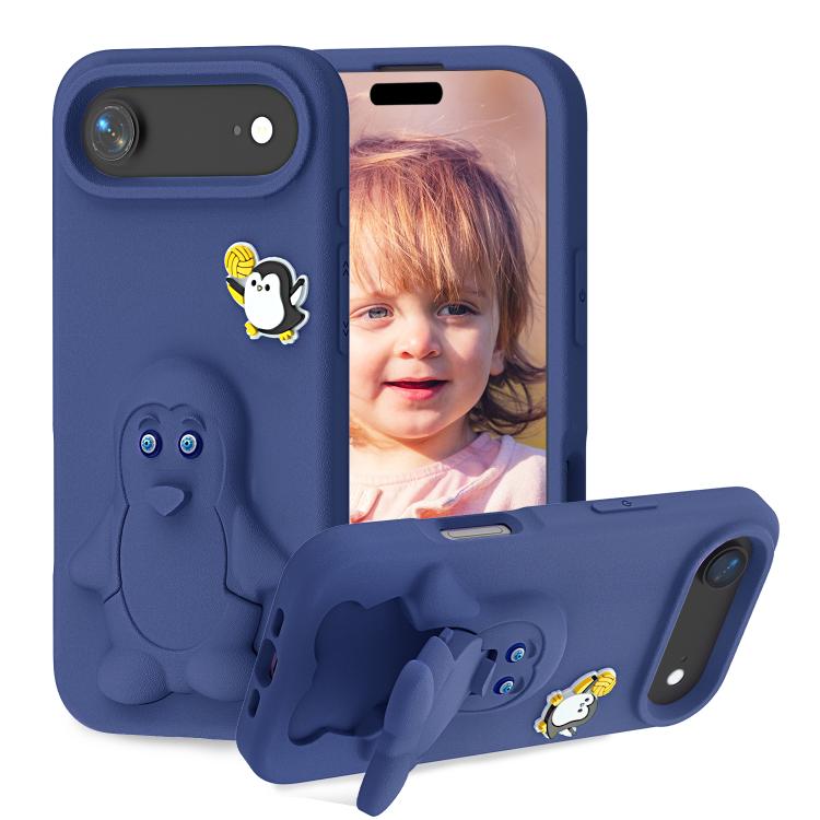 เคสโทรศัพท์กันกระแทก EVA ลายเพนกวินพร้อมที่วาง สำหรับ iPhone 17 Pro Max, สำหรับ iPhone 17 Pro, สำหรับ iPhone 17, สำหรับ iPhone Air, สำหรับ iPhone 16 Pro Max, สำหรับ iPhone 16 Pro, สำหรับ iPhone 16, สำหรับ iPhone 15 Pro Max