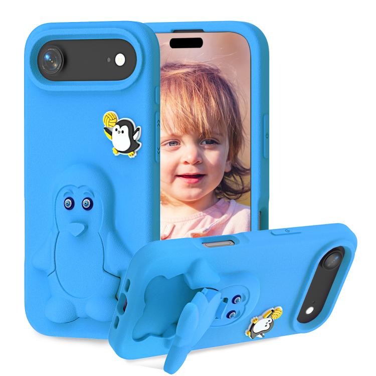 เคสโทรศัพท์กันกระแทก EVA ลายเพนกวินพร้อมที่วาง สำหรับ iPhone 17 Pro Max, สำหรับ iPhone 17 Pro, สำหรับ iPhone 17, สำหรับ iPhone Air, สำหรับ iPhone 16 Pro Max, สำหรับ iPhone 16 Pro, สำหรับ iPhone 16, สำหรับ iPhone 15 Pro Max