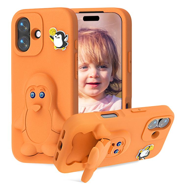 เคสโทรศัพท์กันกระแทก EVA ลายเพนกวินพร้อมที่วาง สำหรับ iPhone 17 Pro Max, สำหรับ iPhone 17 Pro, สำหรับ iPhone 17, สำหรับ iPhone Air, สำหรับ iPhone 16 Pro Max, สำหรับ iPhone 16 Pro, สำหรับ iPhone 16, สำหรับ iPhone 15 Pro Max