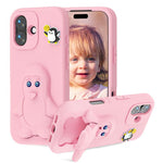 เคสโทรศัพท์กันกระแทก EVA ลายเพนกวินพร้อมที่วาง สำหรับ iPhone 17 Pro Max, สำหรับ iPhone 17 Pro, สำหรับ iPhone 17, สำหรับ iPhone Air, สำหรับ iPhone 16 Pro Max, สำหรับ iPhone 16 Pro, สำหรับ iPhone 16, สำหรับ iPhone 15 Pro Max