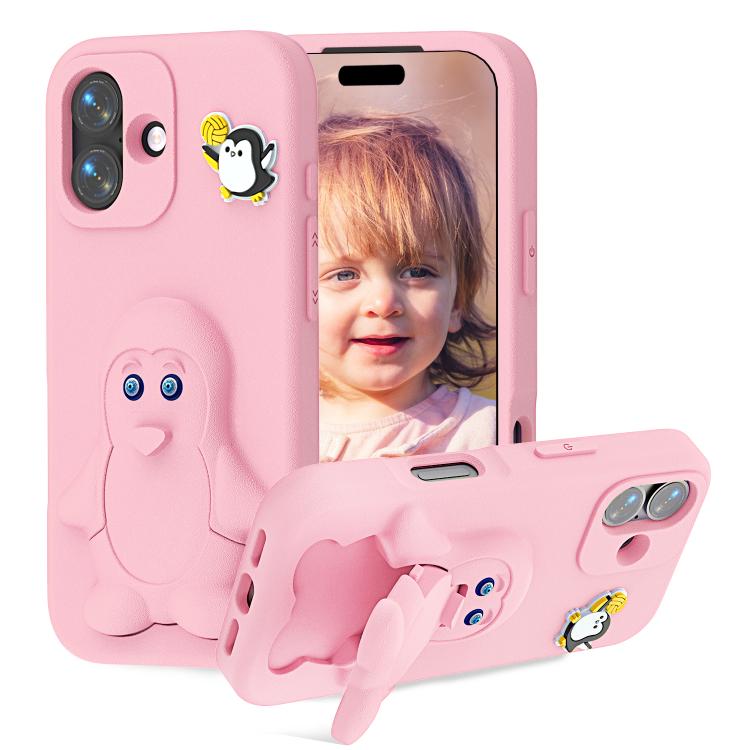 เคสโทรศัพท์กันกระแทก EVA ลายเพนกวินพร้อมที่วาง สำหรับ iPhone 17 Pro Max, สำหรับ iPhone 17 Pro, สำหรับ iPhone 17, สำหรับ iPhone Air, สำหรับ iPhone 16 Pro Max, สำหรับ iPhone 16 Pro, สำหรับ iPhone 16, สำหรับ iPhone 15 Pro Max
