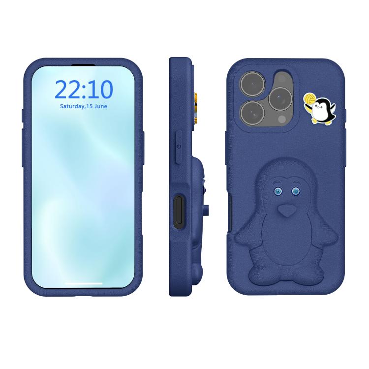 เคสโทรศัพท์กันกระแทก EVA ลายเพนกวินพร้อมที่วาง สำหรับ iPhone 17 Pro Max, สำหรับ iPhone 17 Pro, สำหรับ iPhone 17, สำหรับ iPhone Air, สำหรับ iPhone 16 Pro Max, สำหรับ iPhone 16 Pro, สำหรับ iPhone 16, สำหรับ iPhone 15 Pro Max