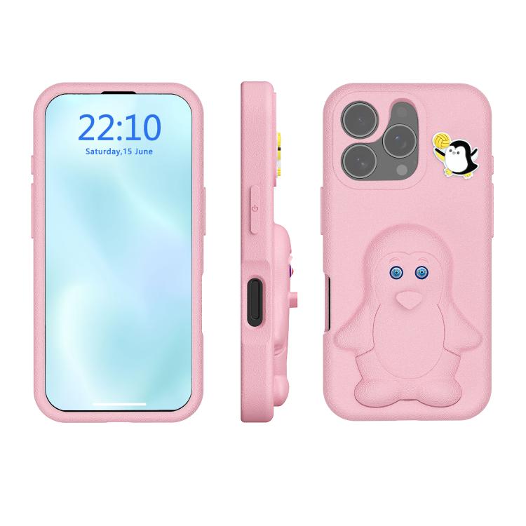 เคสโทรศัพท์กันกระแทก EVA ลายเพนกวินพร้อมที่วาง สำหรับ iPhone 17 Pro Max, สำหรับ iPhone 17 Pro, สำหรับ iPhone 17, สำหรับ iPhone Air, สำหรับ iPhone 16 Pro Max, สำหรับ iPhone 16 Pro, สำหรับ iPhone 16, สำหรับ iPhone 15 Pro Max