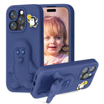 เคสโทรศัพท์กันกระแทก EVA ลายเพนกวินพร้อมที่วาง สำหรับ iPhone 17 Pro Max, สำหรับ iPhone 17 Pro, สำหรับ iPhone 17, สำหรับ iPhone Air, สำหรับ iPhone 16 Pro Max, สำหรับ iPhone 16 Pro, สำหรับ iPhone 16, สำหรับ iPhone 15 Pro Max