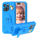 เคสโทรศัพท์กันกระแทก EVA ลายเพนกวินพร้อมที่วาง สำหรับ iPhone 17 Pro Max, สำหรับ iPhone 17 Pro, สำหรับ iPhone 17, สำหรับ iPhone Air, สำหรับ iPhone 16 Pro Max, สำหรับ iPhone 16 Pro, สำหรับ iPhone 16, สำหรับ iPhone 15 Pro Max