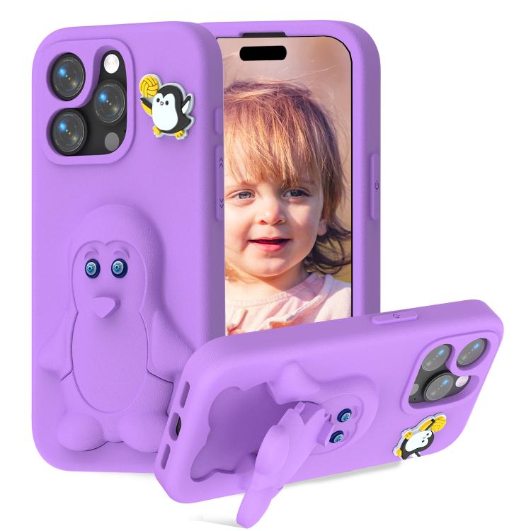 เคสโทรศัพท์กันกระแทก EVA ลายเพนกวินพร้อมที่วาง สำหรับ iPhone 17 Pro Max, สำหรับ iPhone 17 Pro, สำหรับ iPhone 17, สำหรับ iPhone Air, สำหรับ iPhone 16 Pro Max, สำหรับ iPhone 16 Pro, สำหรับ iPhone 16, สำหรับ iPhone 15 Pro Max