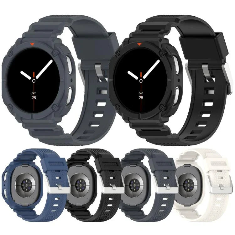 สายสายนาฬิกา TPU แบบบูรณาการพร้อมตัวเรือนนาฬิกาสีทึบ สำหรับ Samsung Galaxy Watch8 44 มม., สำหรับ Samsung Galaxy Watch8 40 มม.