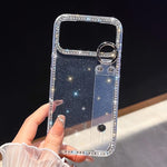 เคสโทรศัพท์ Rhinestone Glitter Wristband Holder สำหรับ iPhone 17 Pro Max