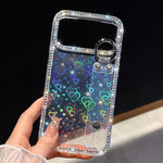 เคสโทรศัพท์ Rhinestone Glitter Wristband Holder สำหรับ iPhone 17 Pro Max