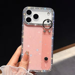 เคสโทรศัพท์ Rhinestone Glitter Wristband Holder สำหรับ iPhone 17 Pro Max