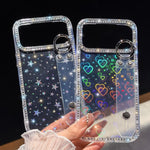 เคสโทรศัพท์ Rhinestone Glitter Wristband Holder สำหรับ iPhone 17 Pro Max