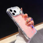 เคสโทรศัพท์ Rhinestone Glitter Wristband Holder สำหรับ iPhone 17 Pro Max