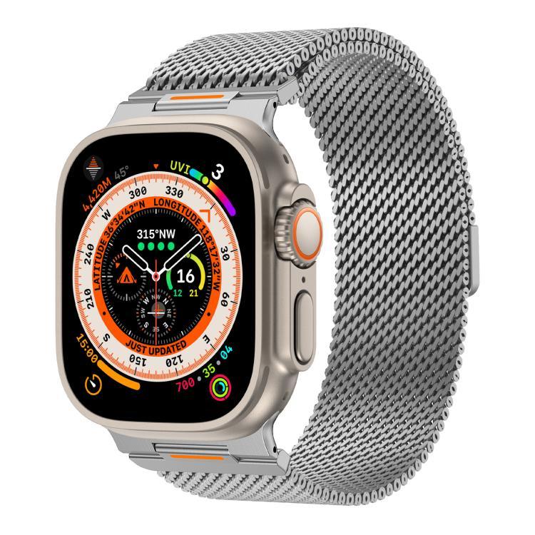 สายนาฬิกา Milan แบบตาข่ายหยาบแม่เหล็ก Vitality สำหรับ Apple Watch 42 / 44 / 45 / 46 / 49 มม.