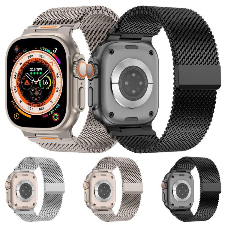 สายนาฬิกา Milan แบบตาข่ายหยาบแม่เหล็ก Vitality สำหรับ Apple Watch 42 / 44 / 45 / 46 / 49 มม.