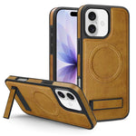 Multi-function Holder MagSafe PU Phone Case, For iPhone 17 Pro Max, For iPhone 17 Pro, For iPhone 17, For iPhone  Air