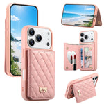 เคสโทรศัพท์กระเป๋าใส่บัตรหนังวีแกนลายเพชรโลหะโบว์พร้อมกระจก สำหรับ iPhone 17 Pro Max, สำหรับ iPhone 17 Pro, สำหรับ iPhone 17, สำหรับ iPhone 16 Pro Max, สำหรับ iPhone 16 Pro, สำหรับ iPhone 16 Plus, สำหรับ iPhone 16