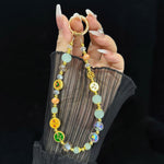 สร้อยข้อมือเคลือบสีมงคลความเจริญรุ่งเรืองโชคดี, สีเขียว, หลายสี