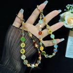 สร้อยข้อมือเคลือบสีมงคลความเจริญรุ่งเรืองโชคดี, สีเขียว, หลายสี