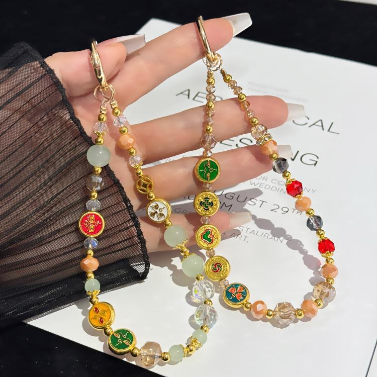 สร้อยข้อมือเคลือบสีมงคลความเจริญรุ่งเรืองโชคดี, สีเขียว, หลายสี