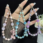 สร้อยคอมุกผีเสื้อกัมมี่, สีชมพู, สีน้ำเงิน, สีม่วง
