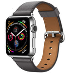 สายหนังแบบปุ่มคลาสสิก สำหรับ Apple Watch Series 3 & 2 & 1 38 มม.
